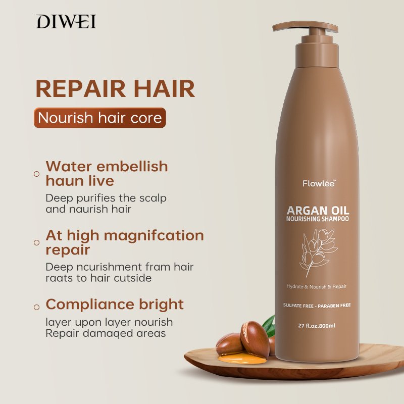 DIWEI OEM Factory Private Label nourishing moisturize smoothing hair care sets argan oil Shampoo
