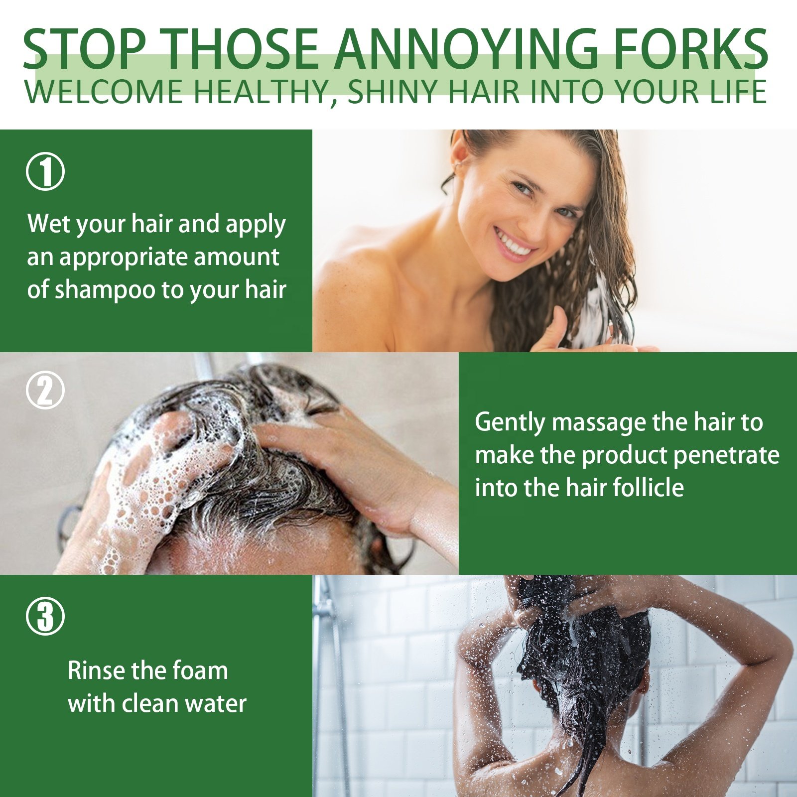 Jaysuing 100% Natural Strengthening Refreshing Fluffy Smooth Oil Control Best Anti Hair Loss Hair Growth Rosemary Shampoo