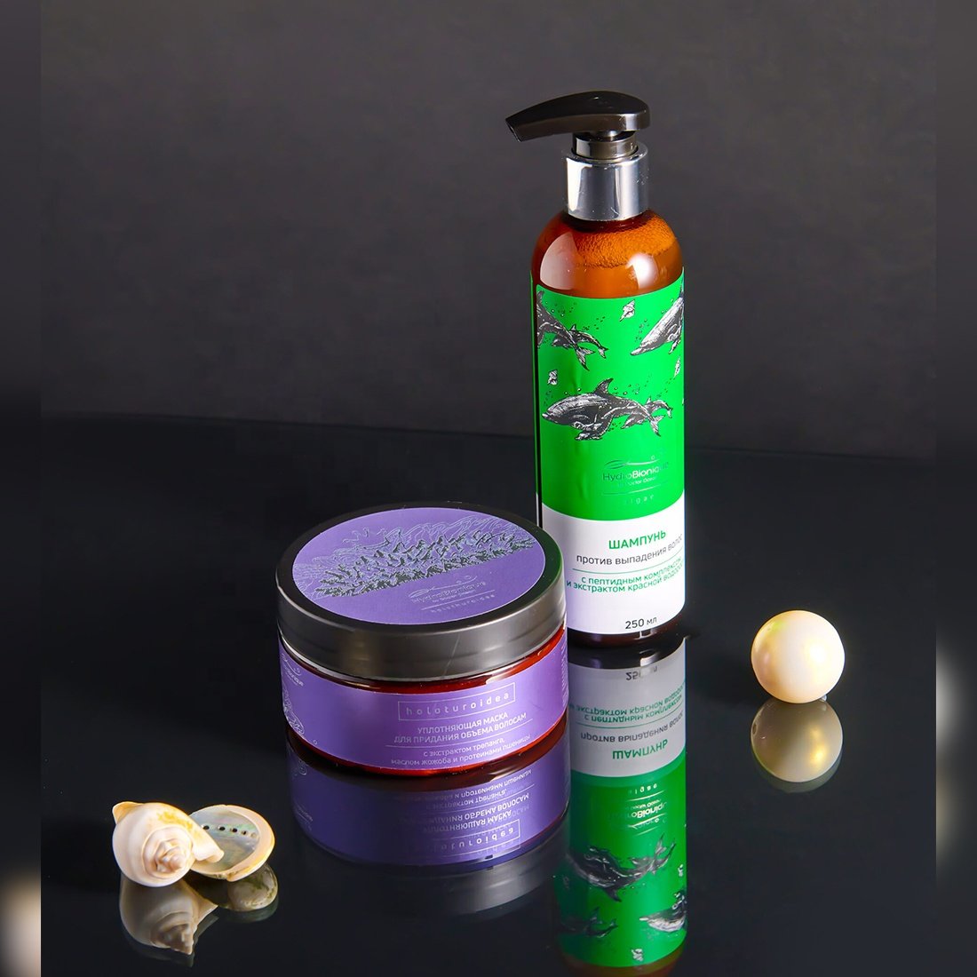 Hair care shampoo HAIR-LOSS prevention Private label 250 ml shampoo with peptide complex and red algae extract for men and women
