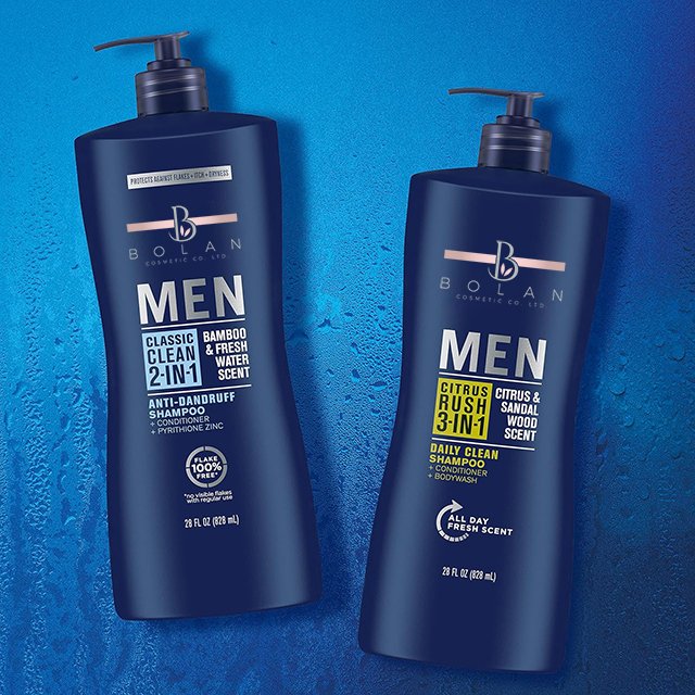 OEM Men's Shampoo Hair Care 2-in-1 Dandruff Shampoo and Conditioner Classic Scalp Cleaning, Moisturizing and Relieving Dryness