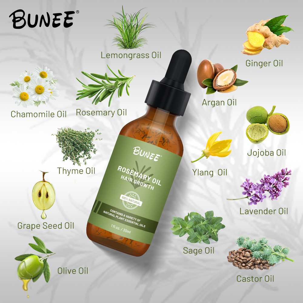60ml OEM Organic formula leave in premium Quality Booster hair follicle rosemary oil hair growth toinc oil
