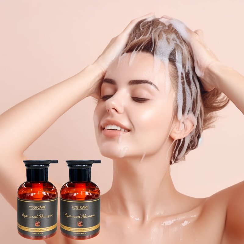 Custom 250ml nourishing smooth agarwood hair shampoo dry sulfate free shampoo