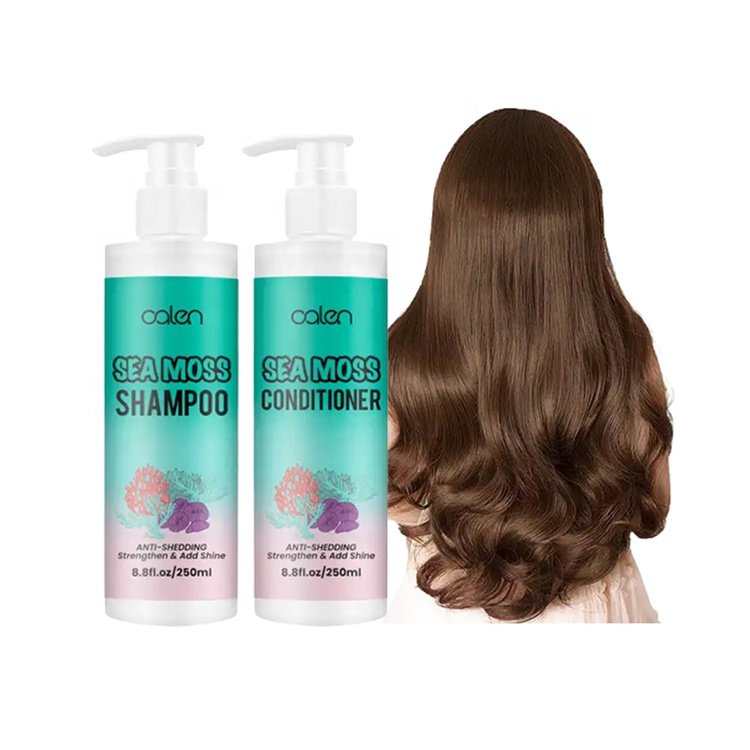 Luxfume Private Label Anti-Shedding Strengthen Hair Sea Moss Hair Shampoo and Conditioner Set
