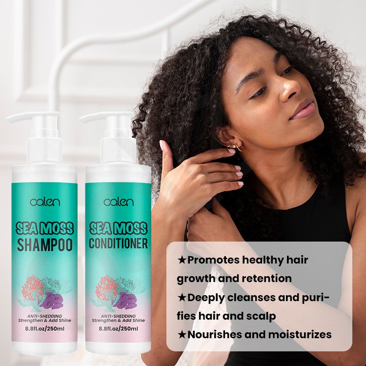 Luxfume Private Label Anti-Shedding Strengthen Hair Sea Moss Hair Shampoo and Conditioner Set