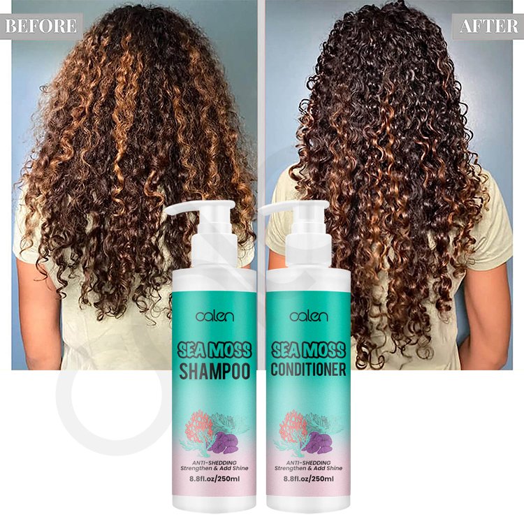 Luxfume Private Label Anti-Shedding Strengthen Hair Sea Moss Hair Shampoo and Conditioner Set
