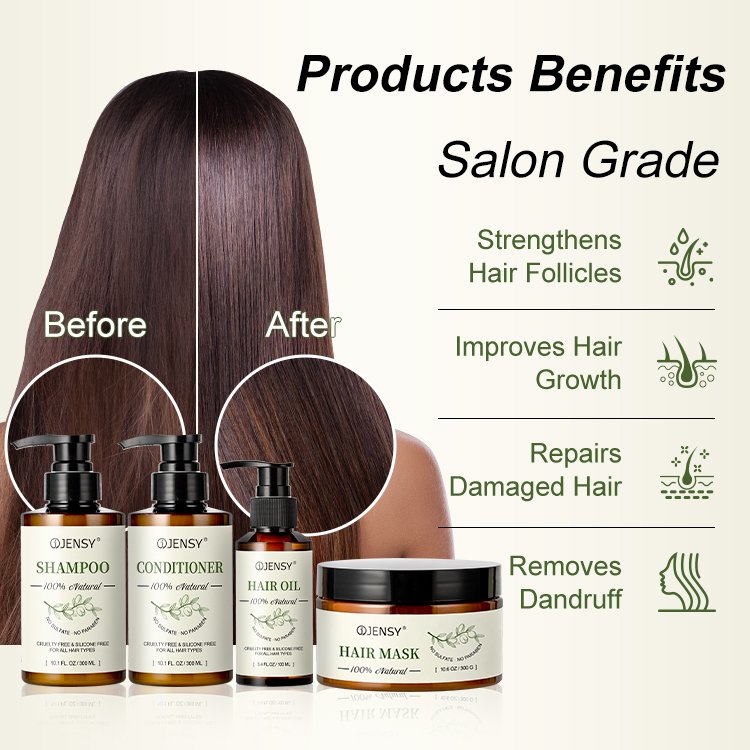 OEM hair care set for hair growth treatment caffeine biotin shampoo rosemary oil custom shampoo and conditioner set rosemary oil