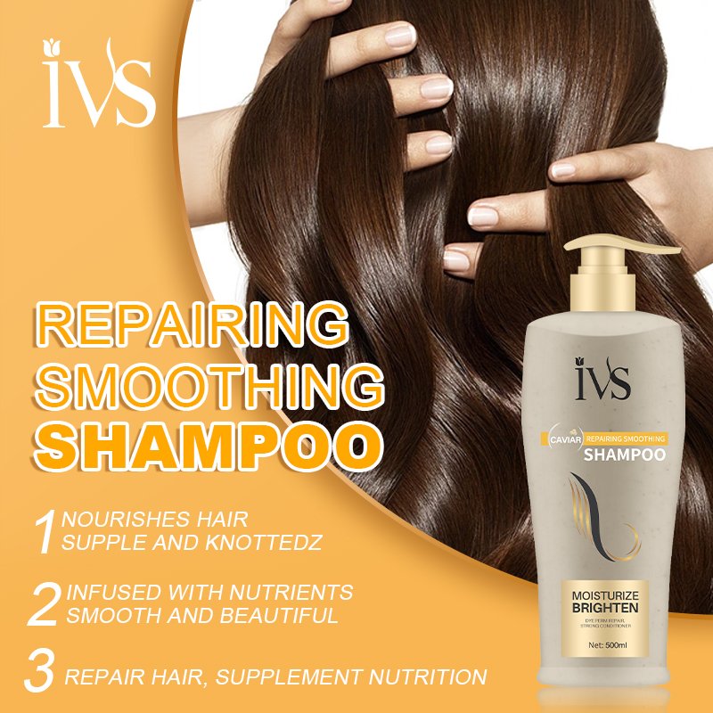 IVS Private Label Hair Care Sets Organic Natural Herbal Nourishing Smoothing Carviar Hair Shampoo