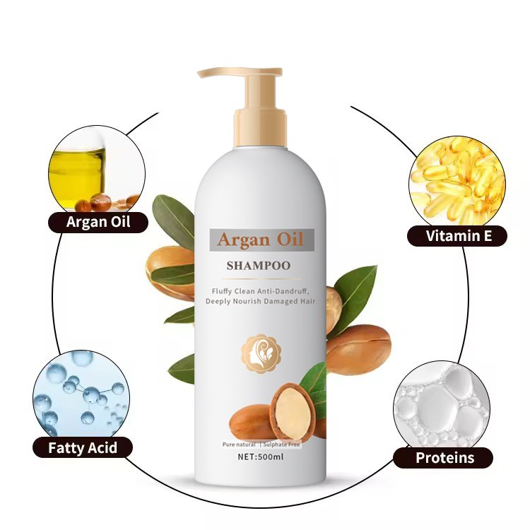 Wholesale SANQI Sulfate Free Argan Oil Shampoo Customizable Private Label Argan Oil Natural Hair Shampoo and Conditioner