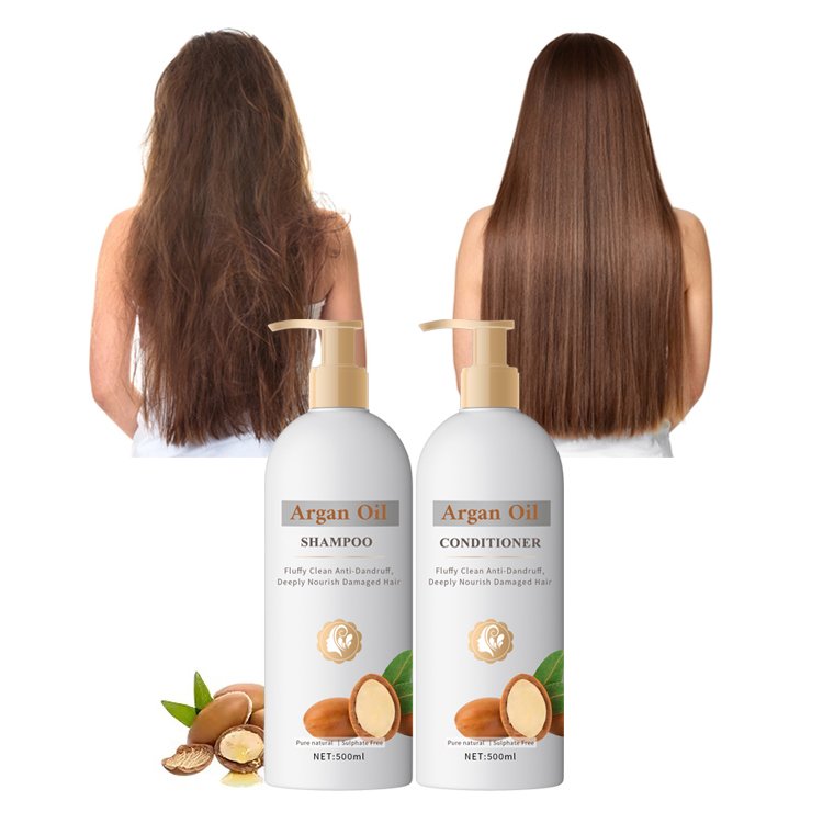 Wholesale SANQI Sulfate Free Argan Oil Shampoo Customizable Private Label Argan Oil Natural Hair Shampoo and Conditioner