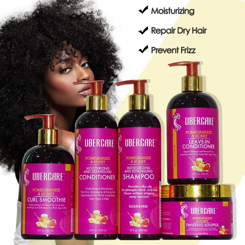 sulfate-free pomegranate honey Organic hair shampoo and leave in conditioner against breakage and damage