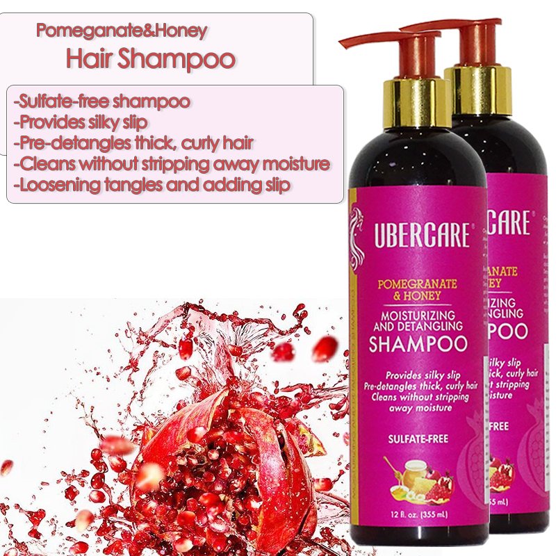 sulfate-free pomegranate honey Organic hair shampoo and leave in conditioner against breakage and damage