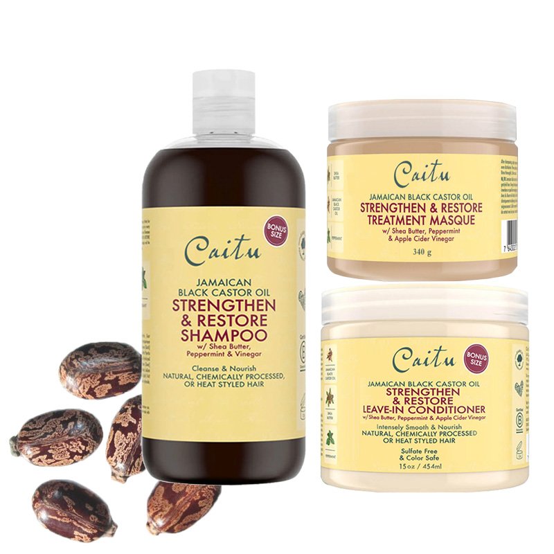 Caitu Hair Strengthening Restore jamaican black castor oil Hair Leave in conditioner private label