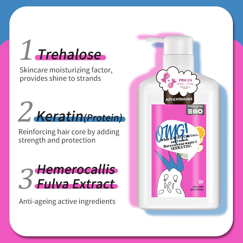 OEM Curly Wavy Frizzy Hair Repairing Brazilian Keratin Shampoo Paraben Free 1000ML