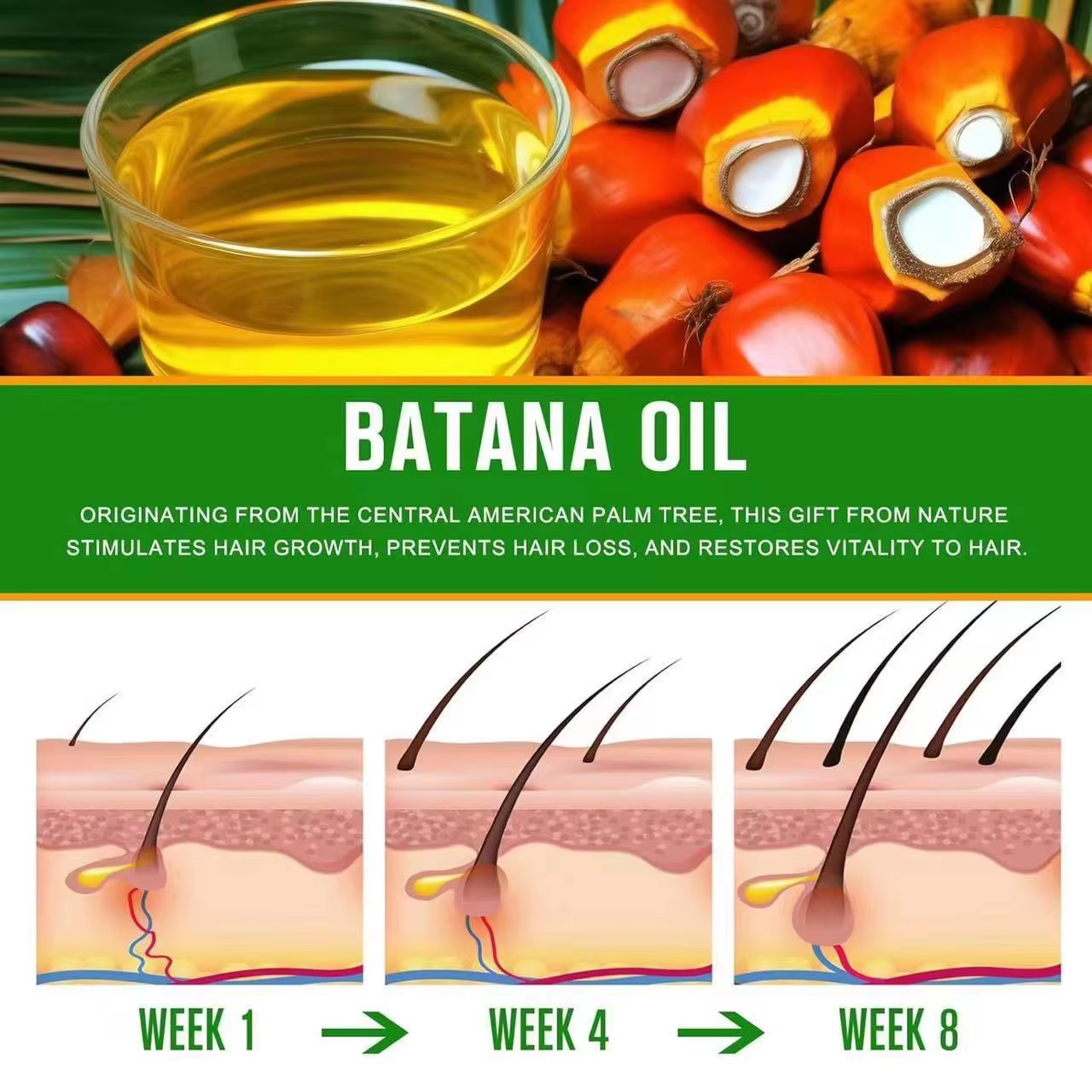 Custom Label 100% Natural Organic Hair Growth Batana Oil Nourishing Unrefined Repair Honduras Batana Oil For Men & Women