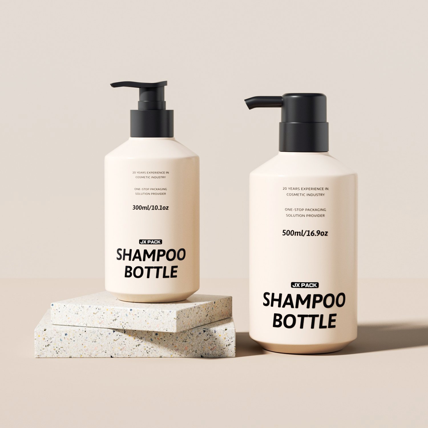 Morandi Oblique Shoulder Frosted Plastic shampoo And Conditioner Bottles 300ml 500ml Luxury Wholesale