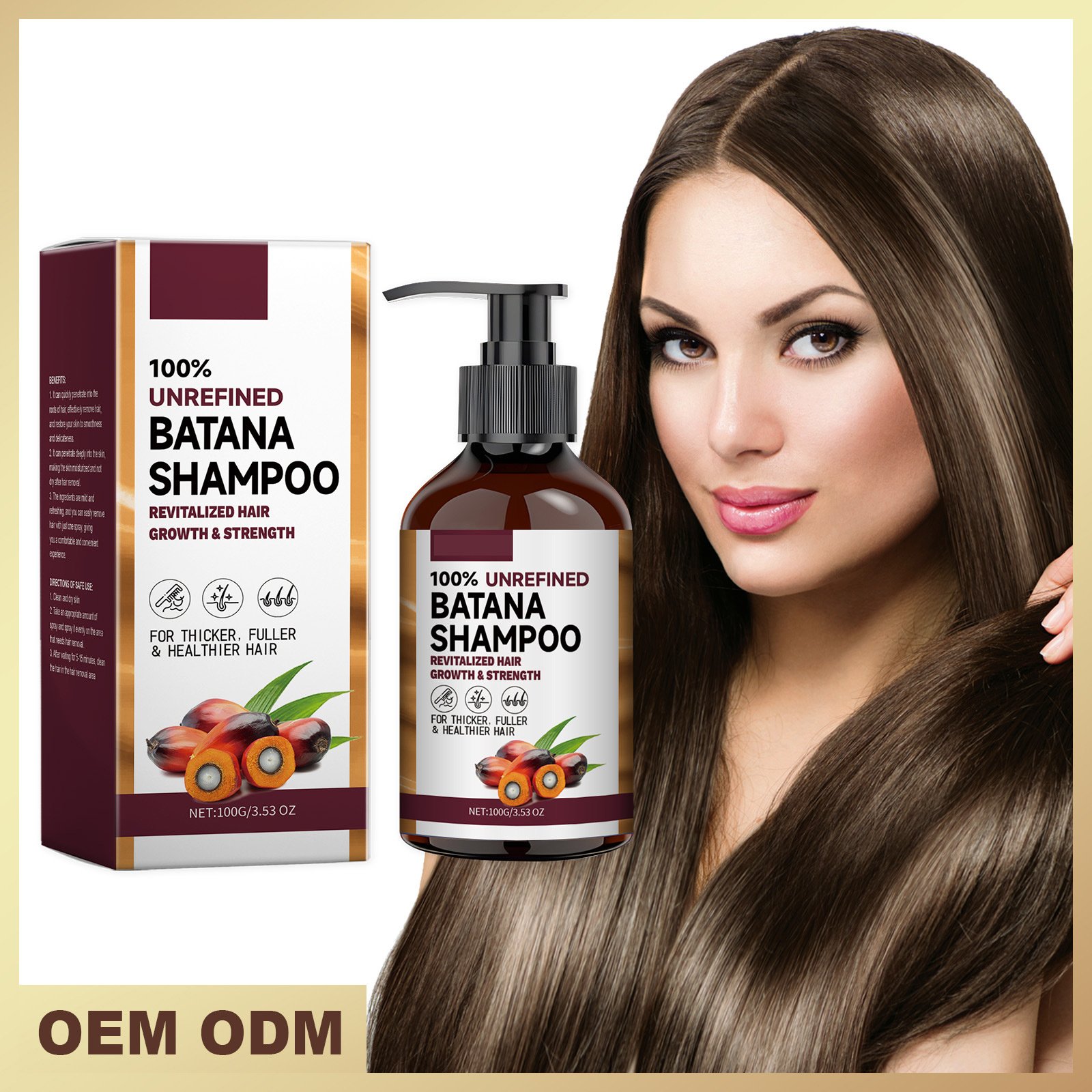 Wholesale Batana Oil Shampoo Moisturizing Repair Moisturizing dry hair Smooth glossy oil control shampoo