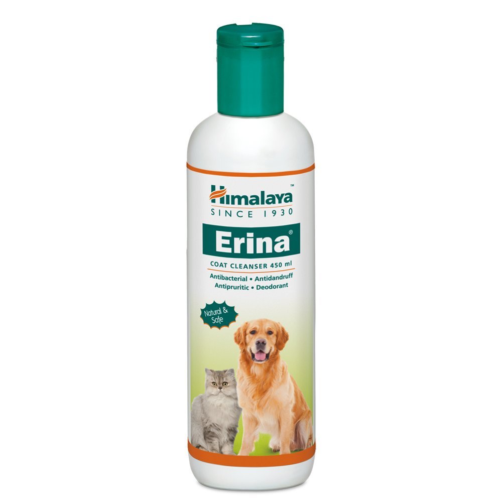 Himalaya Erina Coat 450 ml Dog Shampoo Moisturizing Herbal Liquid Hair Care Formula for Pets Fluffy Coat Nourishing for Adults