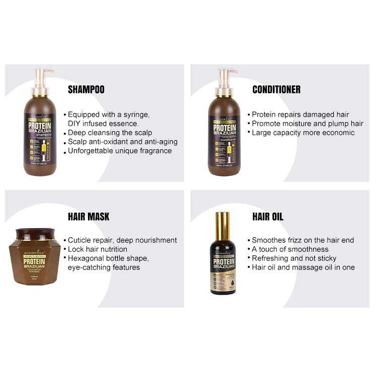 The Manufacturer Directly Provides Soft & Smooth Moisturizing Hair Anti-hair Loss Fragrance Protein Shampoo And Conditioner Set