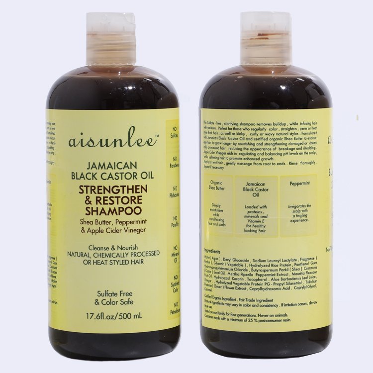 Factory Supply Organic Hair Conditioner Repair Shampoo 500ml Jamaican Black Castor Oil Set For All Kind Hair