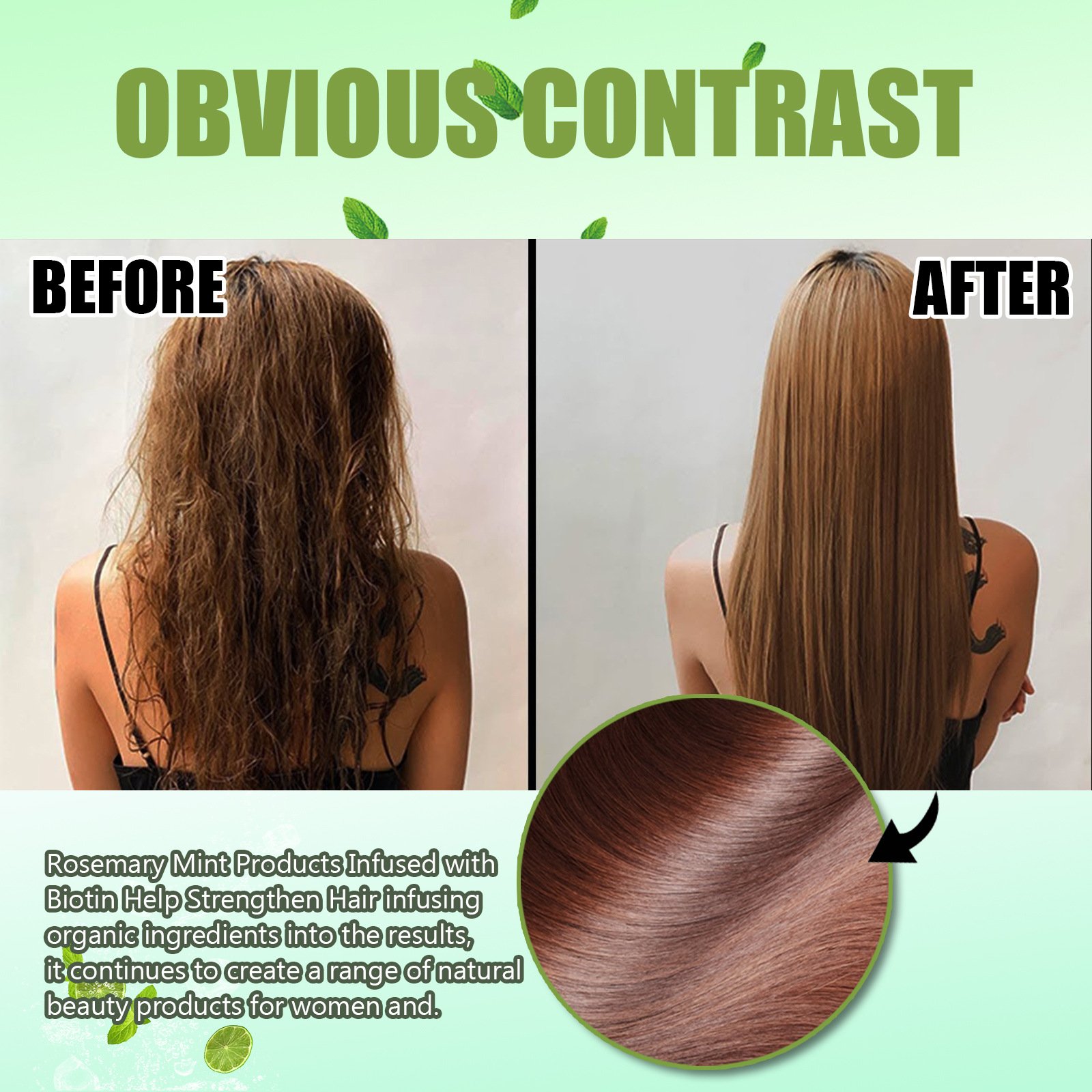 Organics Rosemary Mint Shampoo Strengthening hair growth anti loss biotin amino acid herbal Shampoo hair Rosemary for hair