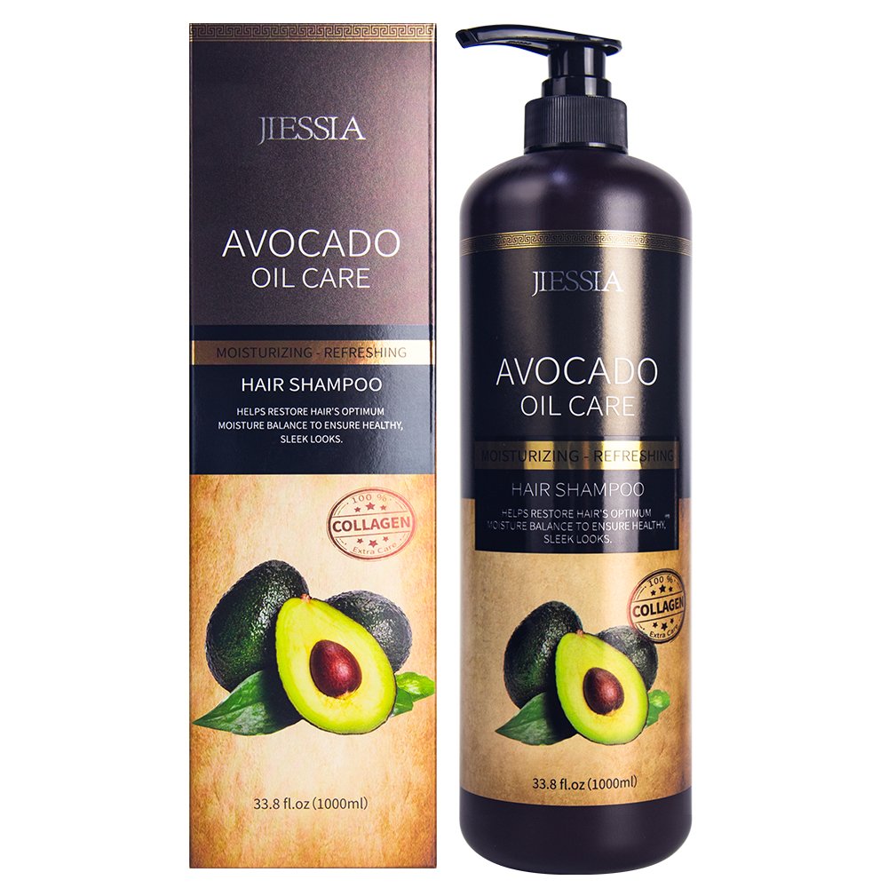 Avocado oil hair care moisturizing sulfate free keratin natural organic hair shampoo and conditioner