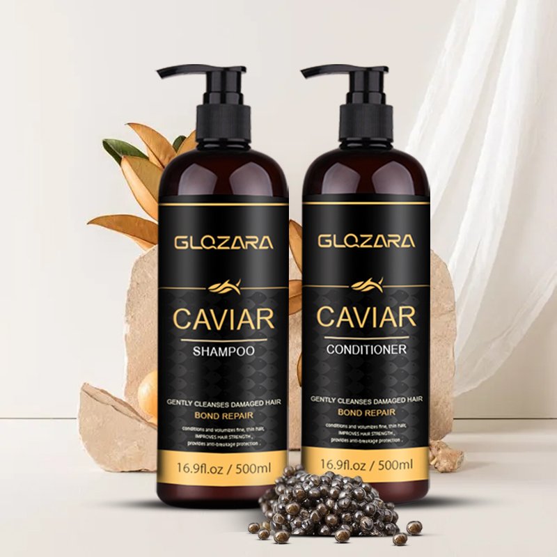 Custom Logo Salon Professional Caviar Essence Shampoo And Conditioner Luxury Hair Care Set Champoo Caviar Shampoo
