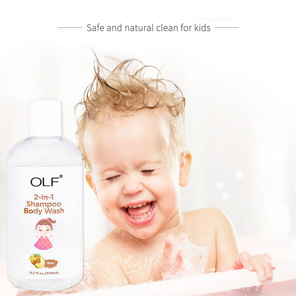 Custom Logo 2 In 1 Moisturizing Baby Wash Natural Curly Hair Shampoo And Conditioner Wholesale Organic Kids Hair Care Sets