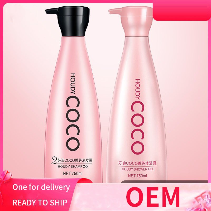 HOUDY wholesale lasting fragrance moisturize smooth hair shampoo and shower gel set