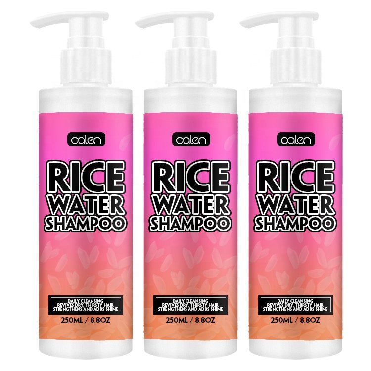 Oalen Private Label Strengthen Hair Roots Smoothing Gently Cleansing Rice Water Shampoo