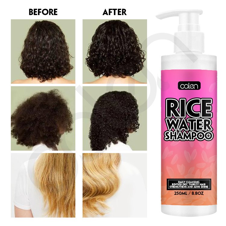 Oalen Private Label Strengthen Hair Roots Smoothing Gently Cleansing Rice Water Shampoo