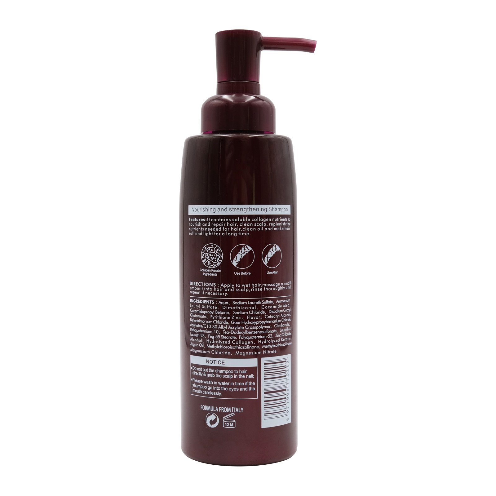 Moisture-Rich Collagen Shampoo for Smooth, Nourished, Healthy Hair