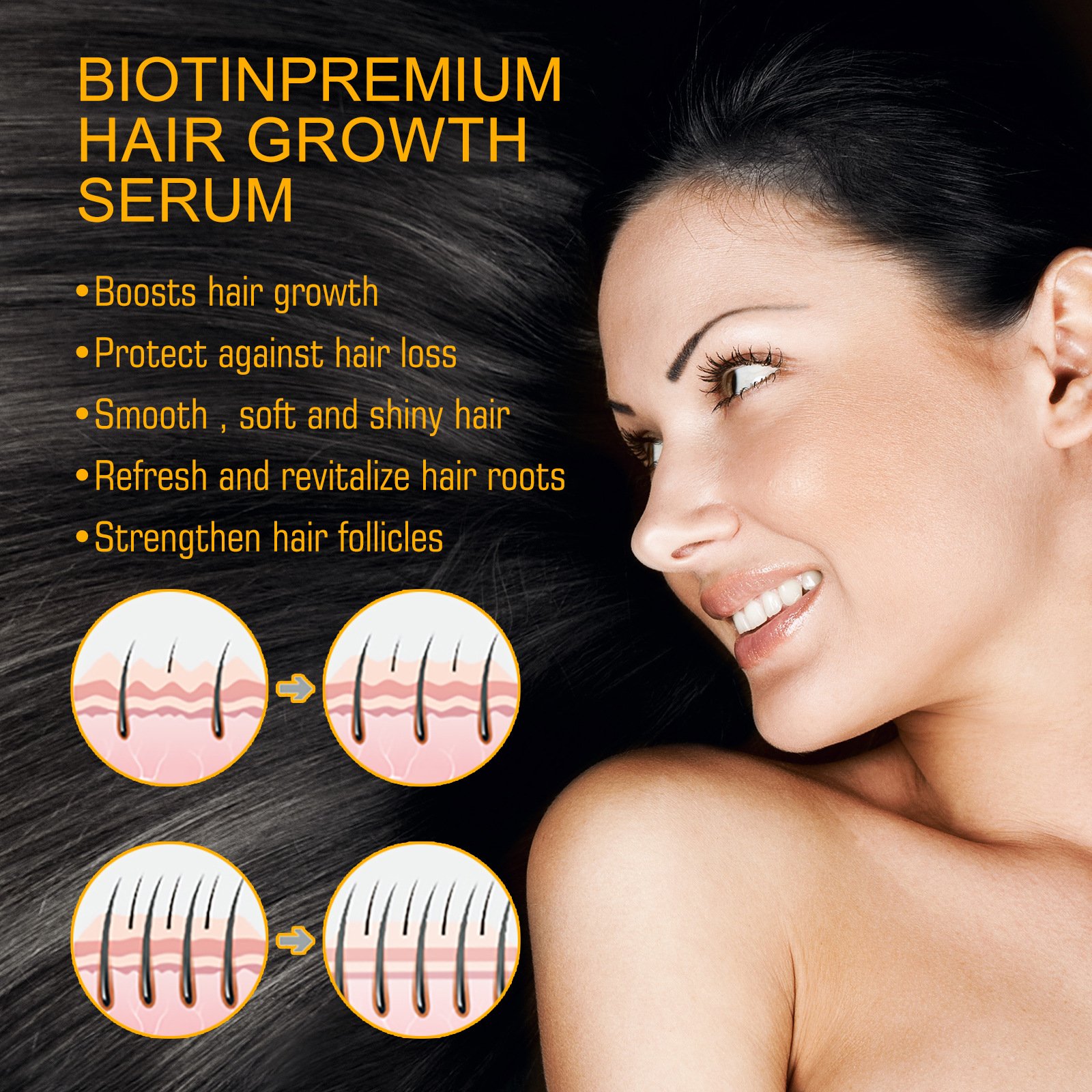 EELHOE Anti Hair Loss Treatment Serum Ginger Oil Serum Hair Regrowth Care Biotin Hair Growth Serum Oil For Men And Women