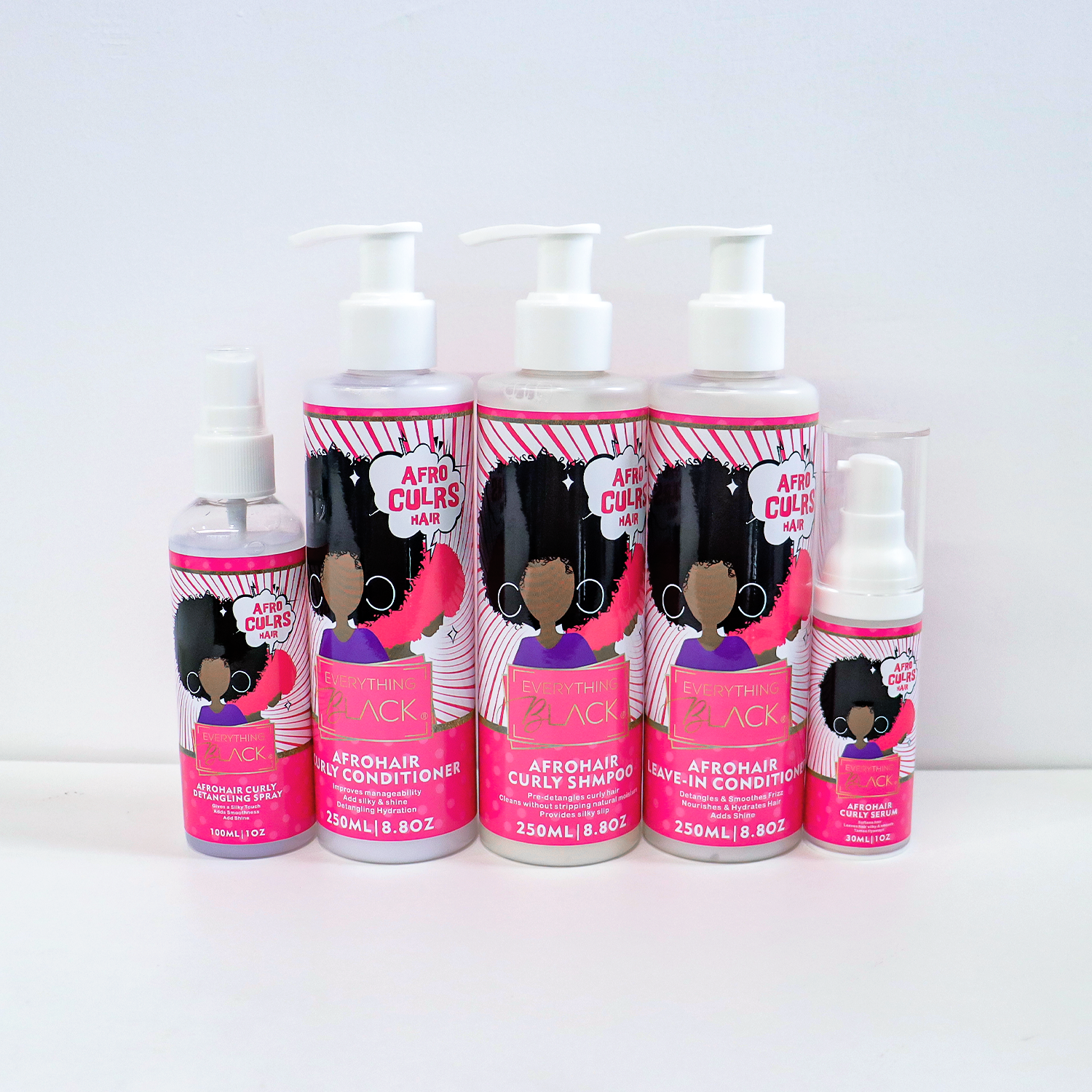 Everythingblack Private Label Shampoo And Conditioner Set Sulfate Free Natural Kinky Coily 4C Hair Treatment And Smooth