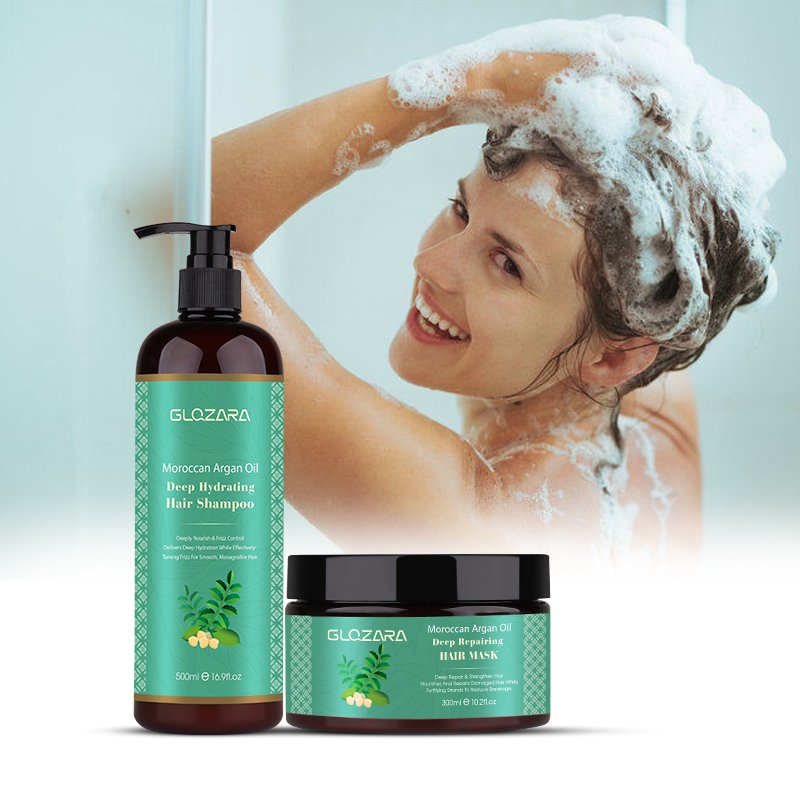 Private Label Hair Care Argan Oil Shampoo And Conditioner Set Anti Frizz Organic Anti Dandruff Hair Shampoo For Damaged Hair