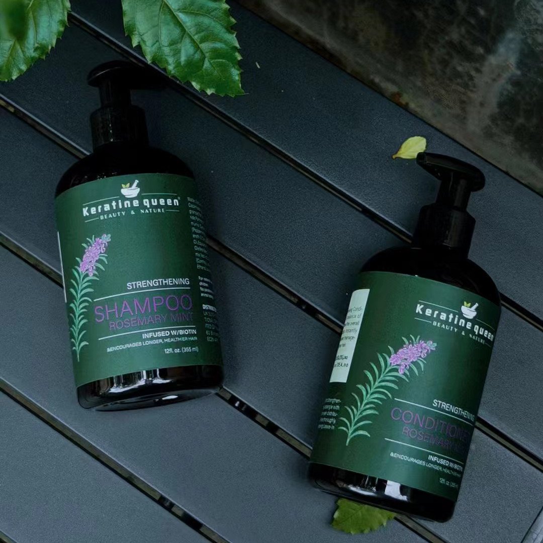 Private Label Natural Organics Rosemary Mint strengthening shampoo Deep Repairing rosemary oil shampoo and conditioner Set