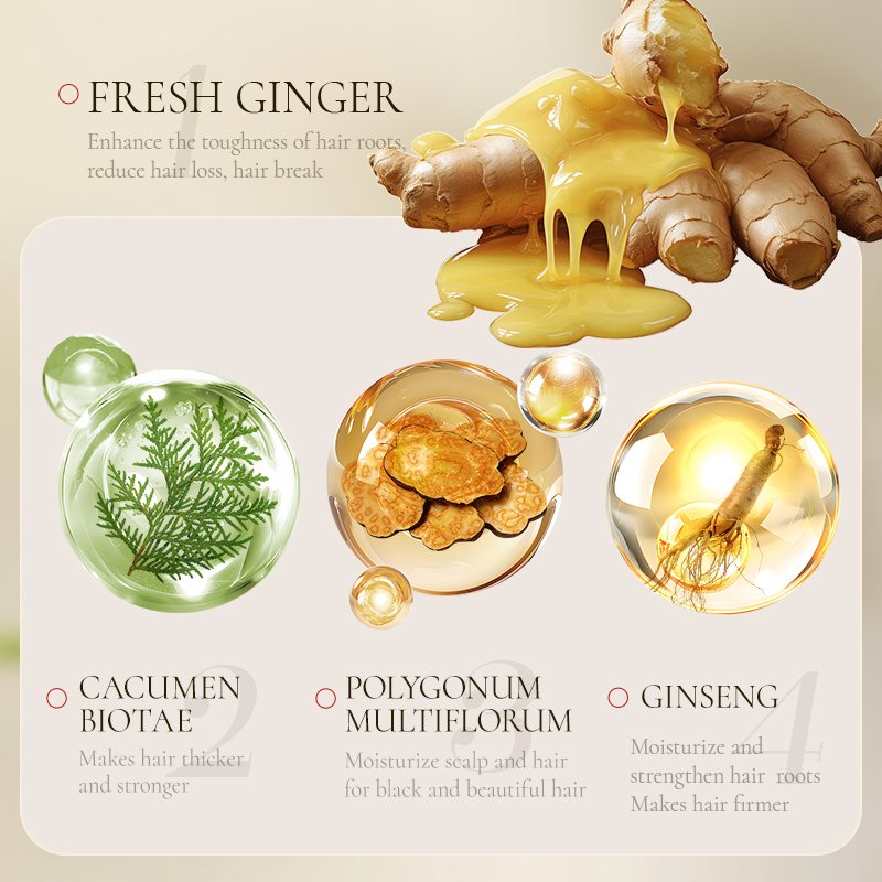 Fluffy Repairing Moisturizing Nourishing Anti Dandruff Repair Hair ginger shampoo