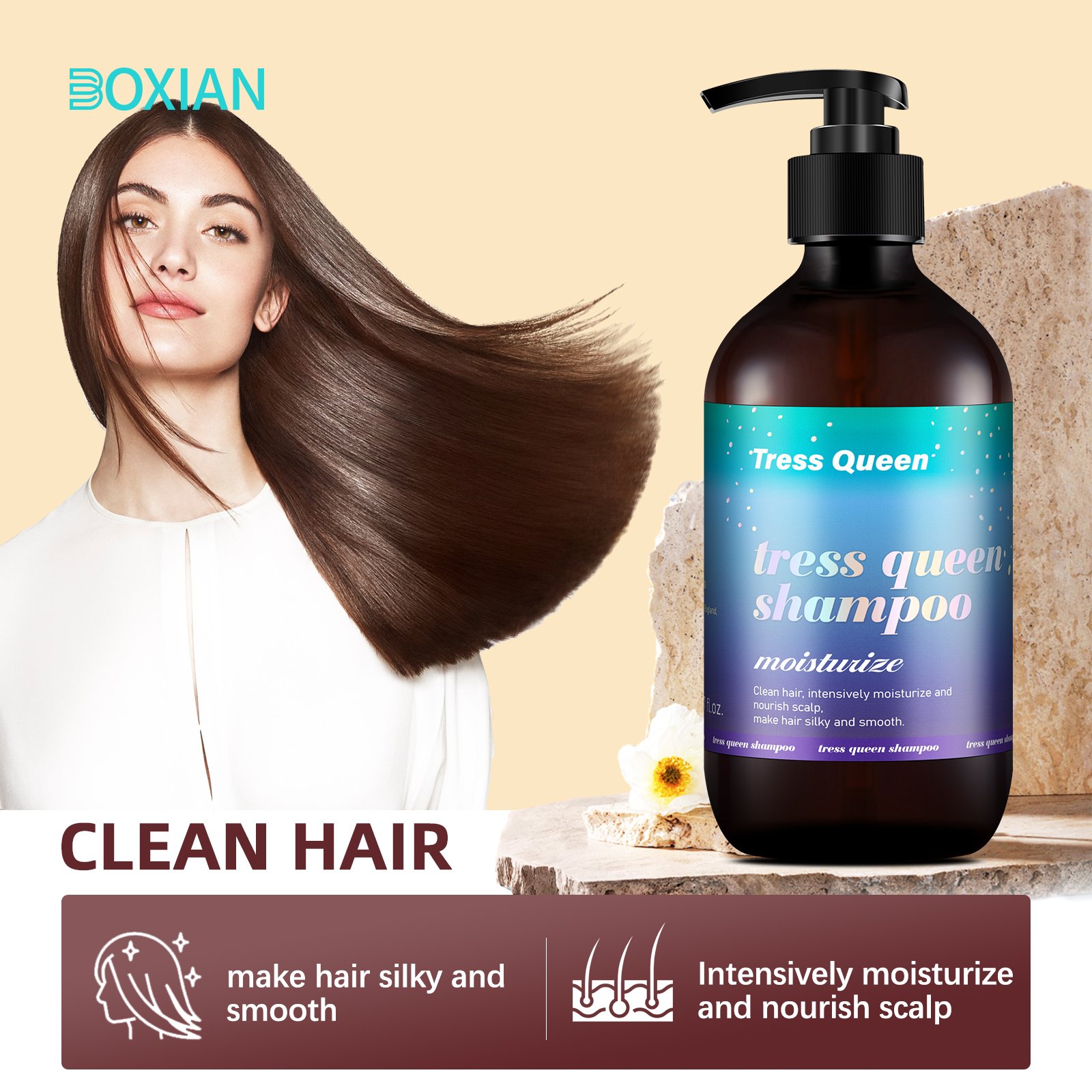 Professional Treatment care herbal anti-hair loss long hair shampoo keratin moisture hair shampoo