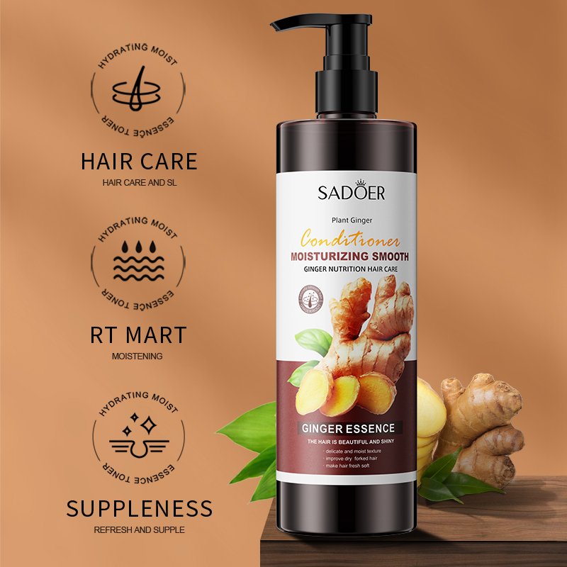 Top selling organic Ginger Hair Shampoo and hair conditioner nourishing Hair growth serum care products Private label