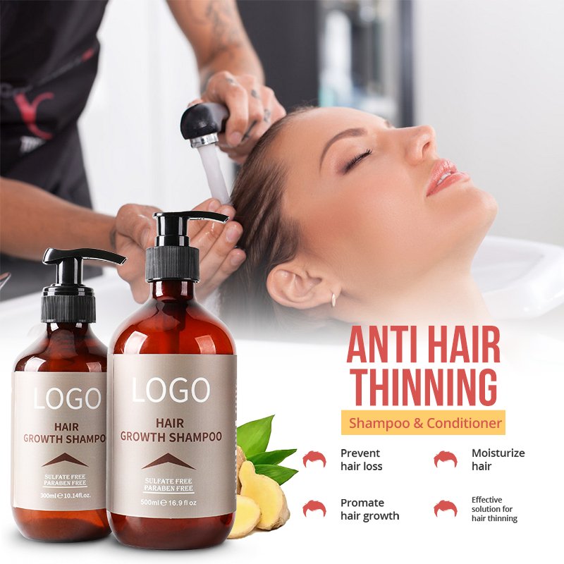 Private Label Hair Growth Ginseng Shampoo And Conditioner Regrowth Shampoos For Hair Loss