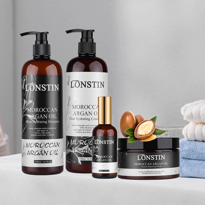 Wholesale Lonstin Organic Hair Care Products Sulfate Free Kids Moroccan Argan Oil Curly Hair Shampoo And Conditioner