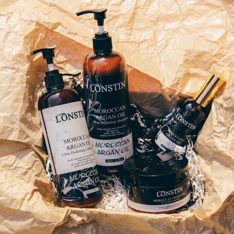 Wholesale Lonstin Organic Hair Care Products Sulfate Free Kids Moroccan Argan Oil Curly Hair Shampoo And Conditioner