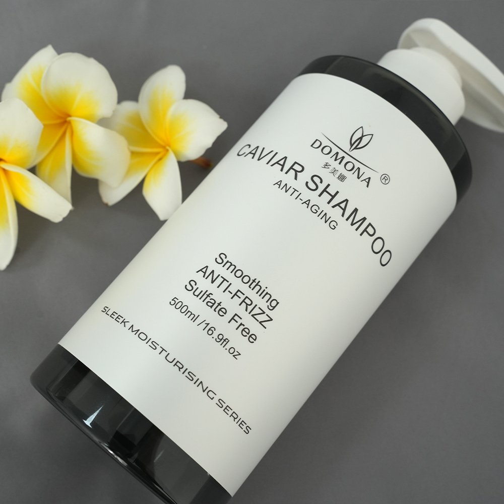 Pure plant sulphate free Organic Clear hair Caviar Shampoo Smoothig Protein Repair hair 500ml