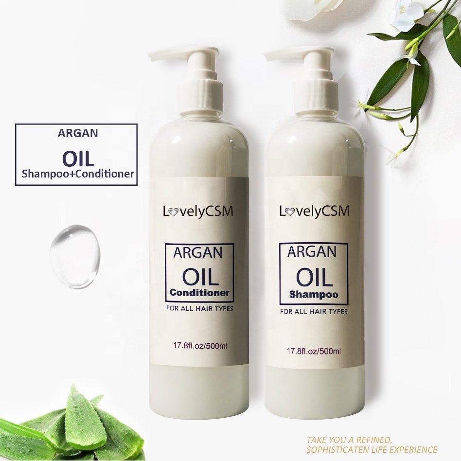 Wholesale natural moisturizing argan oil shampoo conditioner sulfate free shampoo hair loss care keratin argan oil hair shampoo