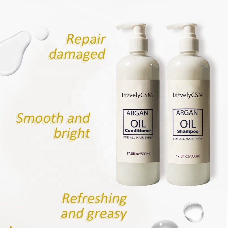Wholesale natural moisturizing argan oil shampoo conditioner sulfate free shampoo hair loss care keratin argan oil hair shampoo