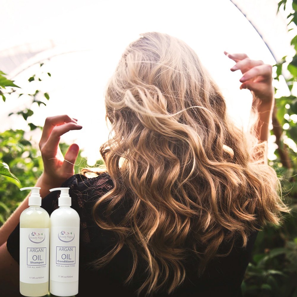 Wholesale natural moisturizing argan oil shampoo conditioner sulfate free shampoo hair loss care keratin argan oil hair shampoo