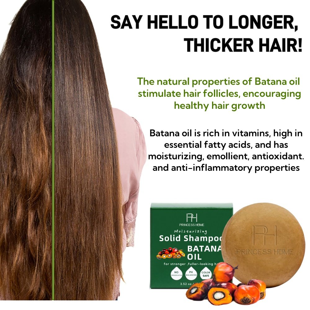 Batana Oil Hair Growth Shampoo & Conditioner Bar 100g Strengthening & Repairs Damaged Hair Care Set