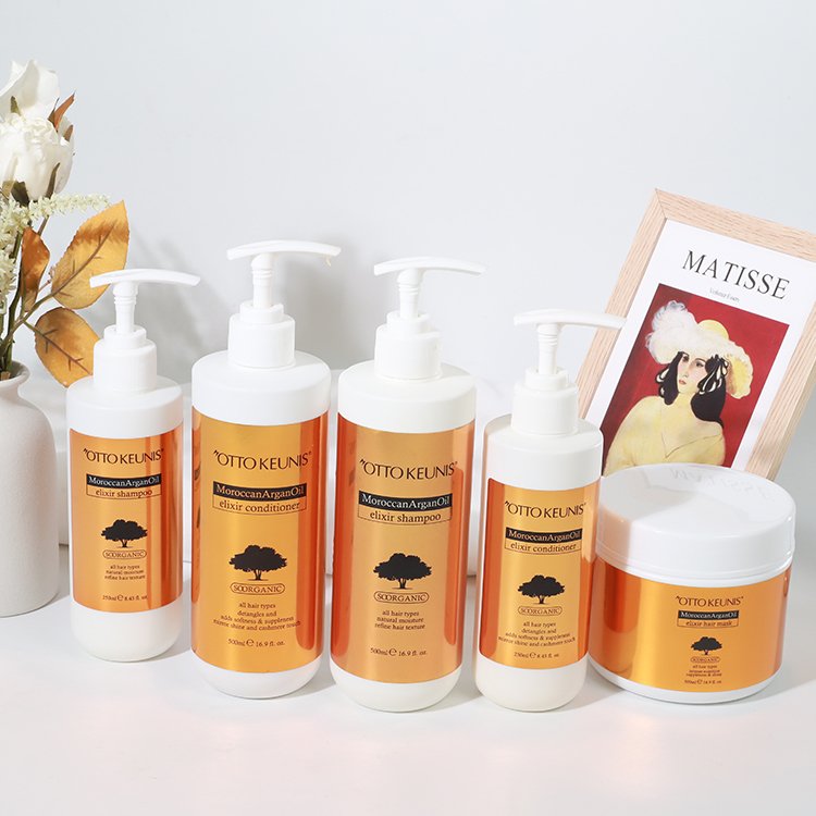 organic argan oil repair shampoo OEM/ODM logo Nourishing scalp moisturizing hair care shampooing