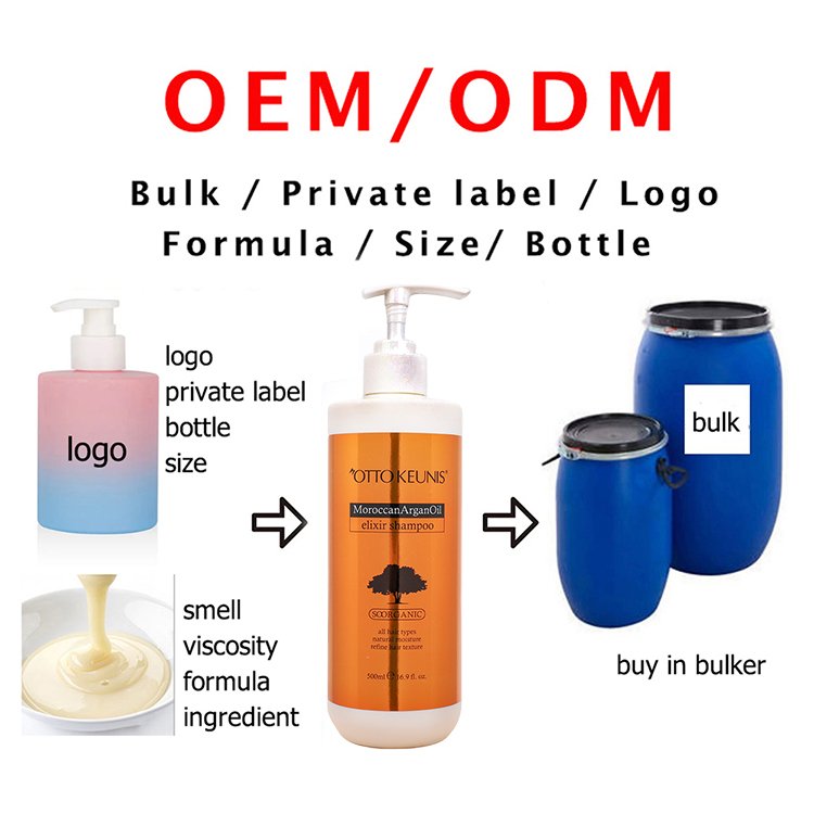 organic argan oil repair shampoo OEM/ODM logo Nourishing scalp moisturizing hair care shampooing