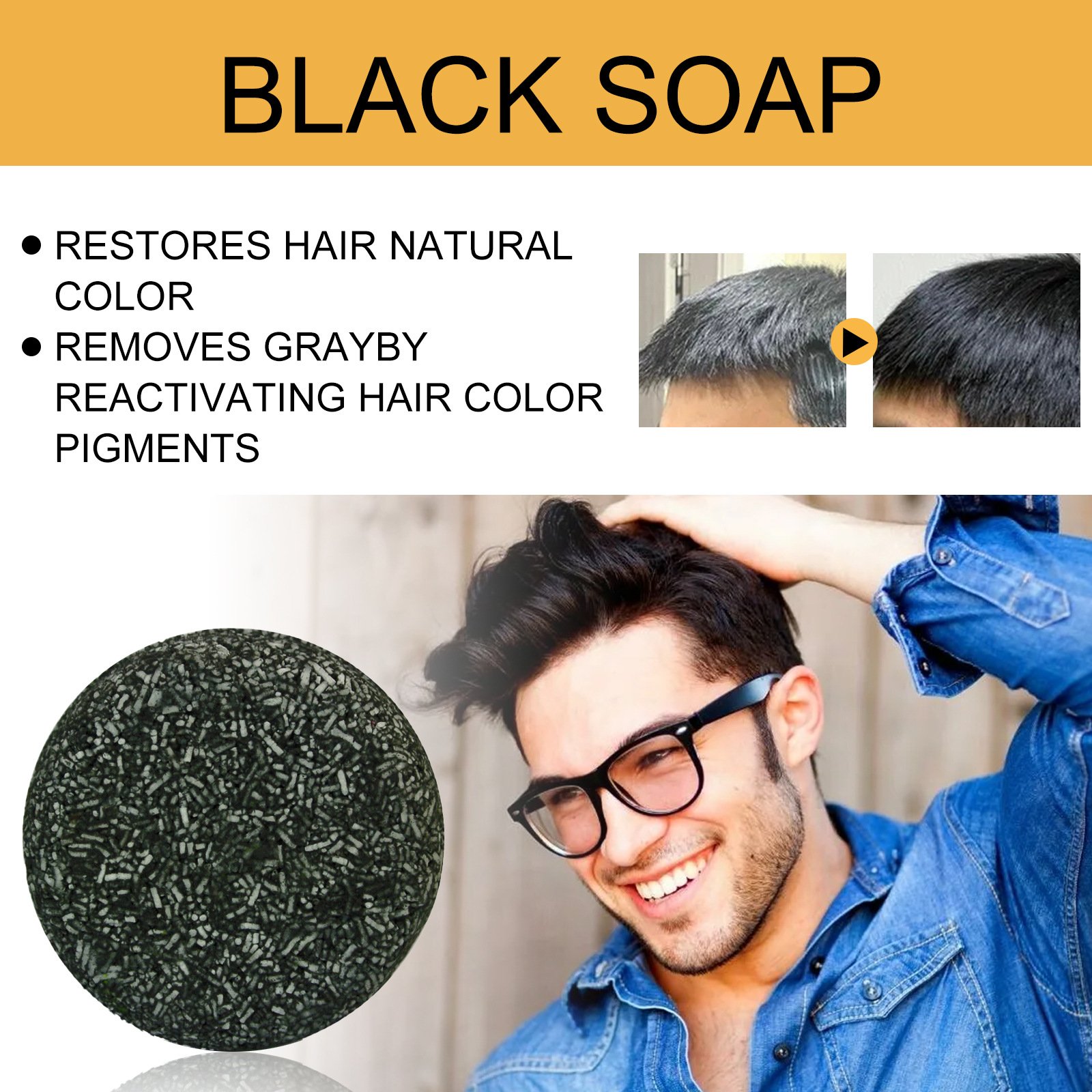 Wholesale Jaysuing Grey Coverage Bar Shampoo Soap Strengthen Blacken Dense Hair Soap Solid Shampoo