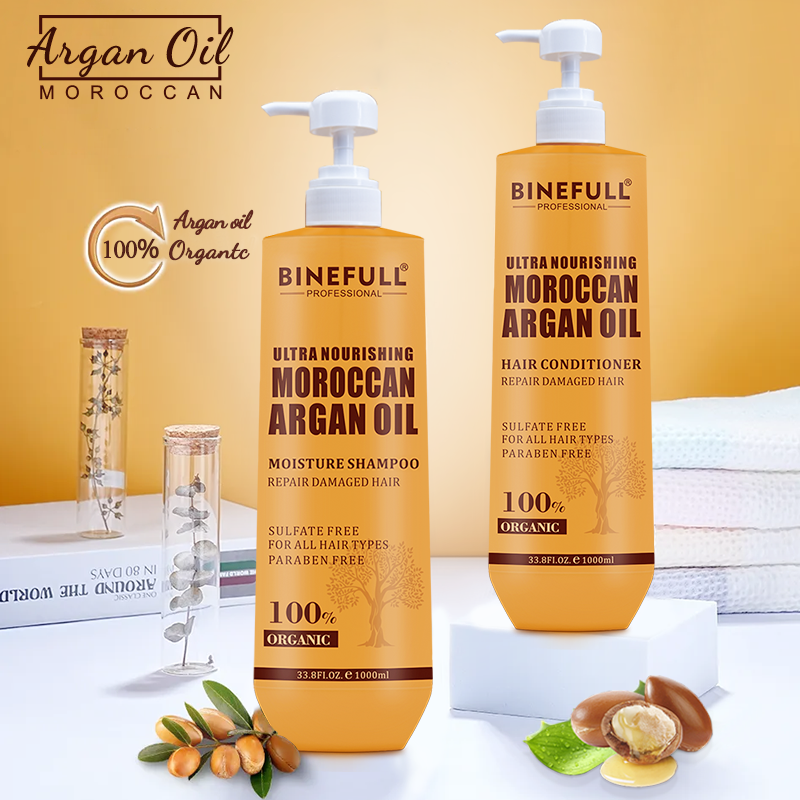 sulfate free repair damaged hair Nourishing Moroccan Argan Oil Moisture Shampoo